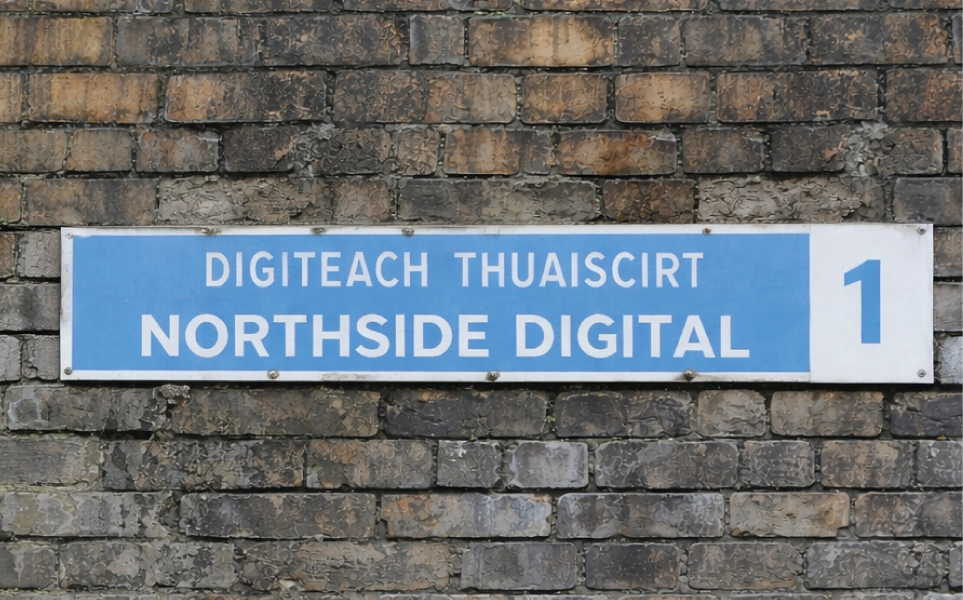 Dublin Street Sign With Northside Digital