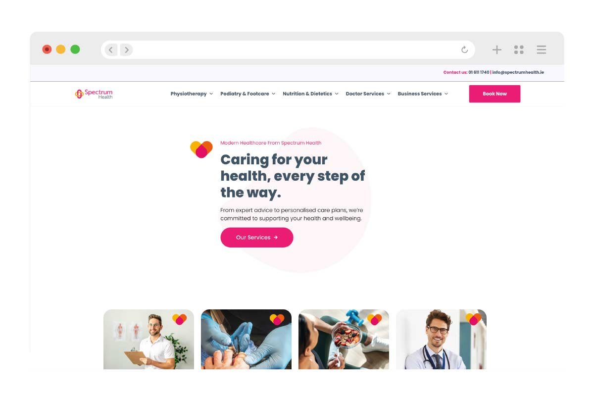Spectrum Health Website Design Mockup By Northside Digital