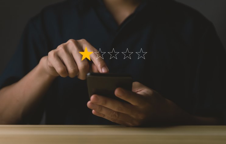 Trade website getting a one star review