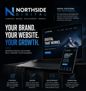AI generated poster of Northside Digital Dublin branding