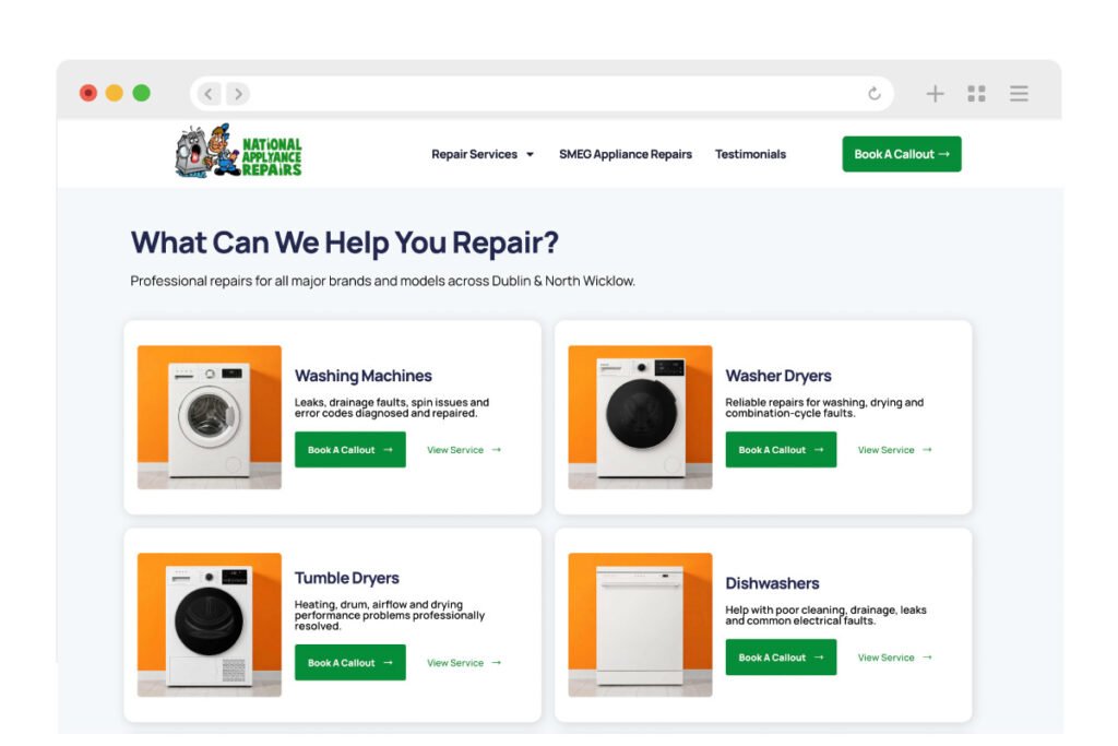 Web design work by northside digital